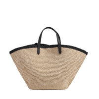 L Summer Mania Tote Bag - Natural & Black