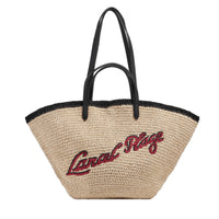 L Summer Mania Tote Bag - Natural & Black