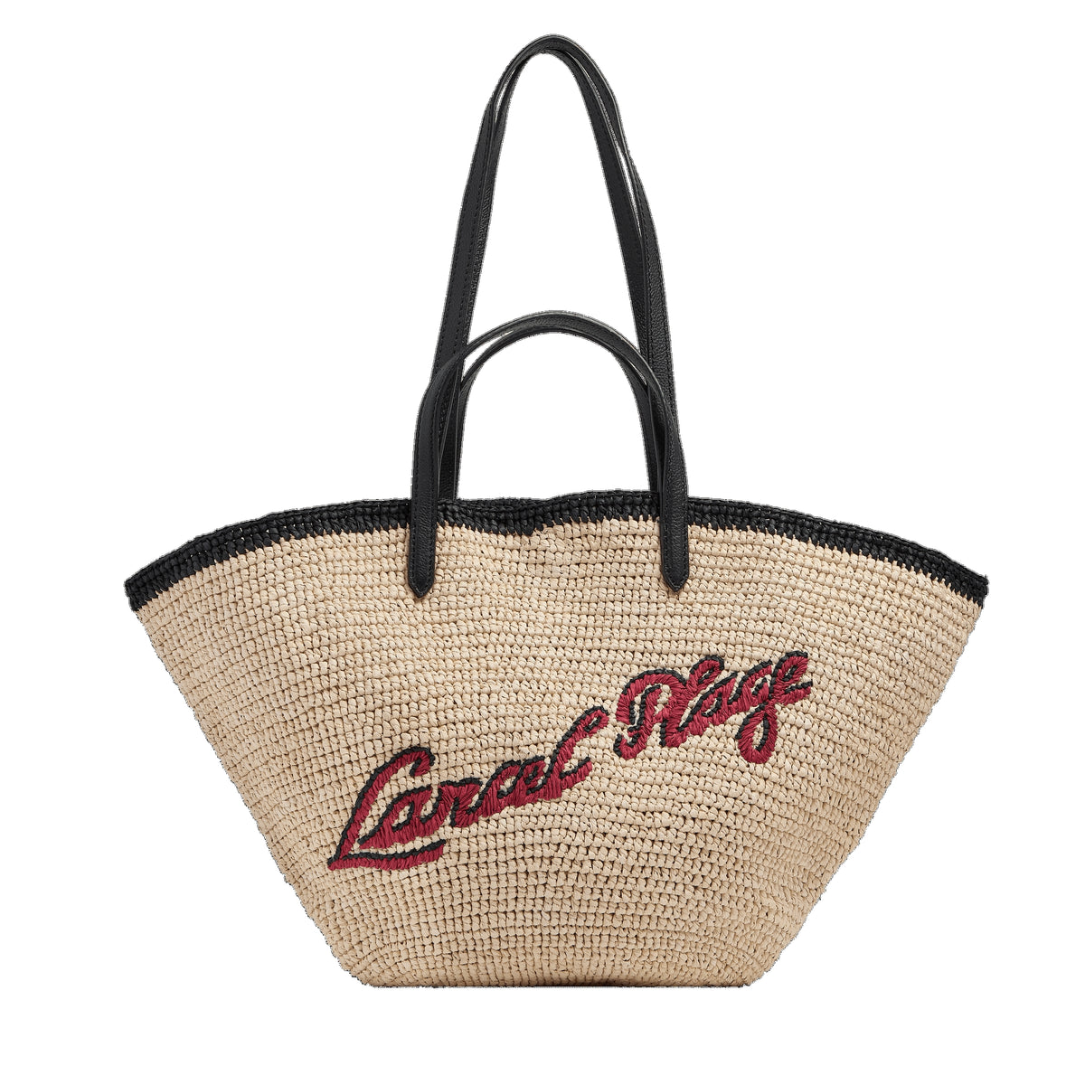 L Summer Mania Tote Bag - Natural & Black