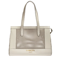 L Jour zipped leather tote bag - Snow