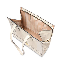 L Jour zipped leather tote bag - Snow