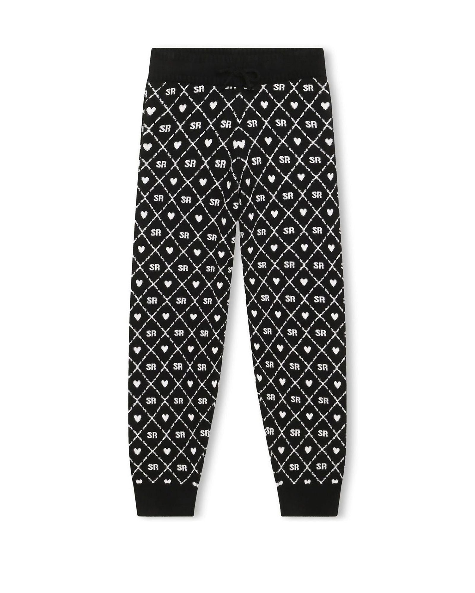 Cotton knit trousers - Black