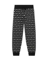 Pantalon en tricot de coton - Black