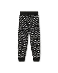 Cotton knit trousers - Black