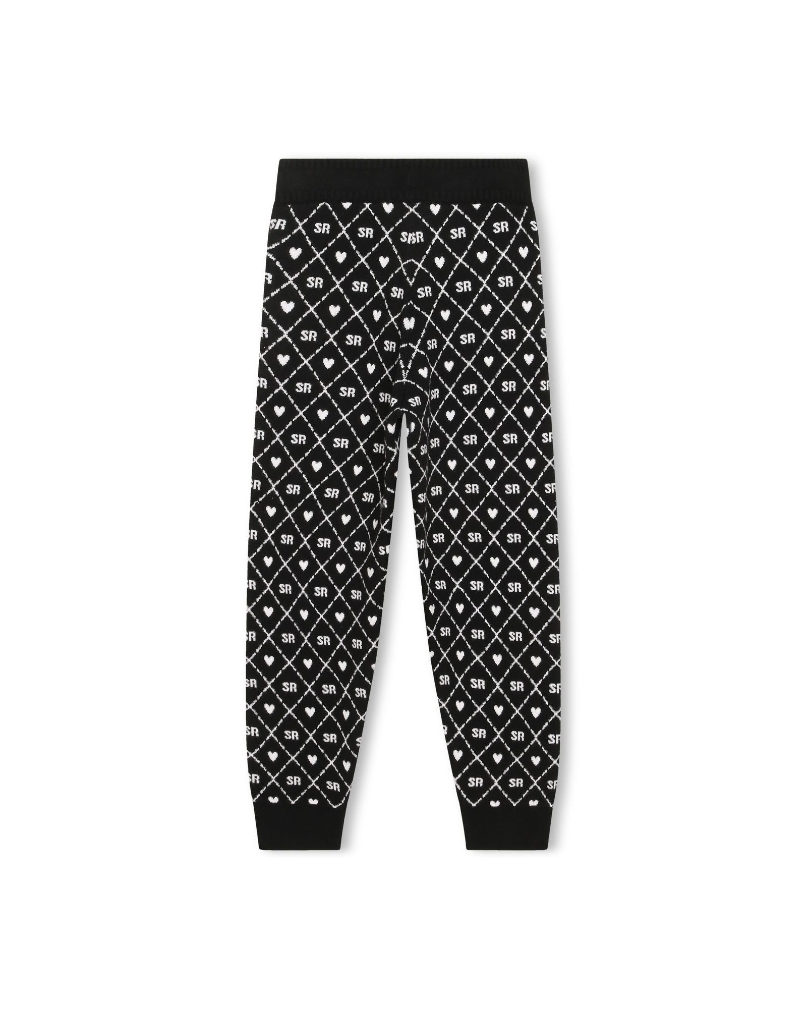 Cotton knit trousers - Black
