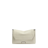 Ninon Soft mini flap bag in leather - Snow