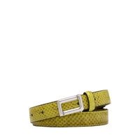 Ceinture 20 mm Angèle boucle ajustable en cuir et python - Tropical