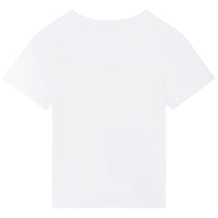 Large short-sleeved T-shirt - White red
