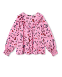 Blouse à manches longues - Rose candy