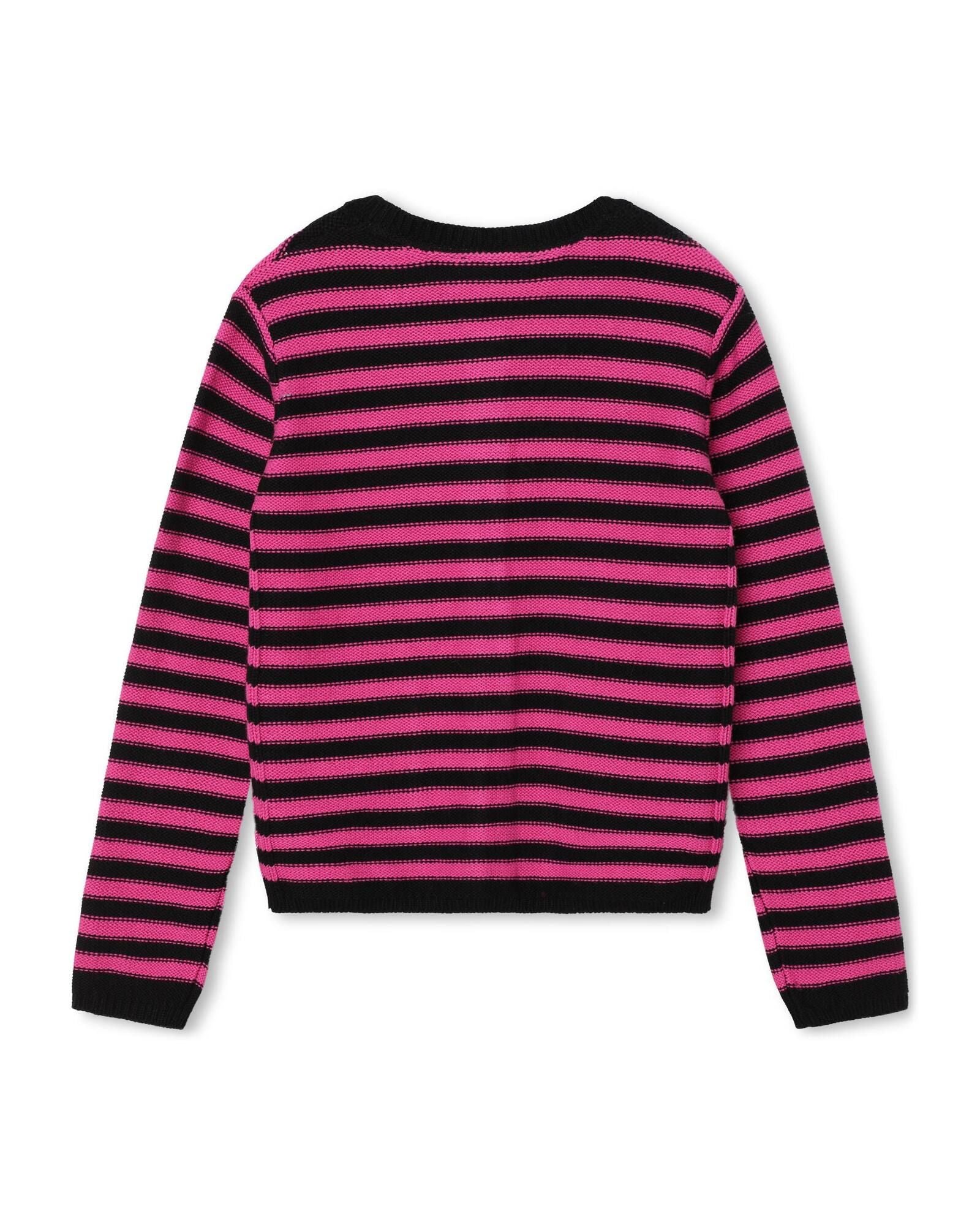 Cotton knitted cardigan - Fuchsia pink