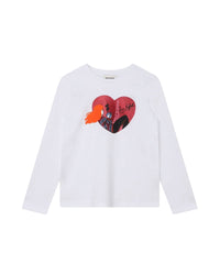 T-shirt à manches longues en coton - Blanc
