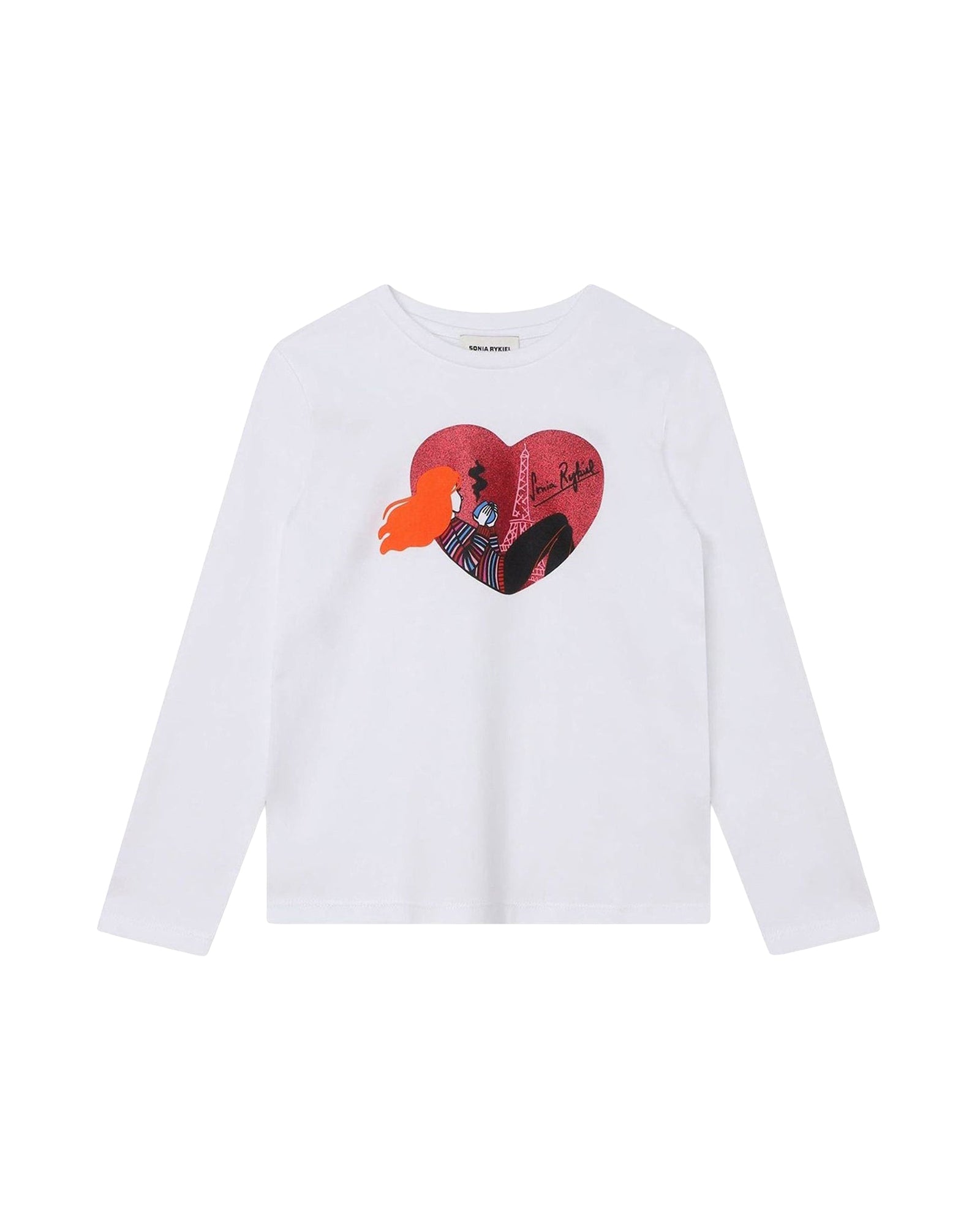 T-shirt à manches longues en coton - Blanc