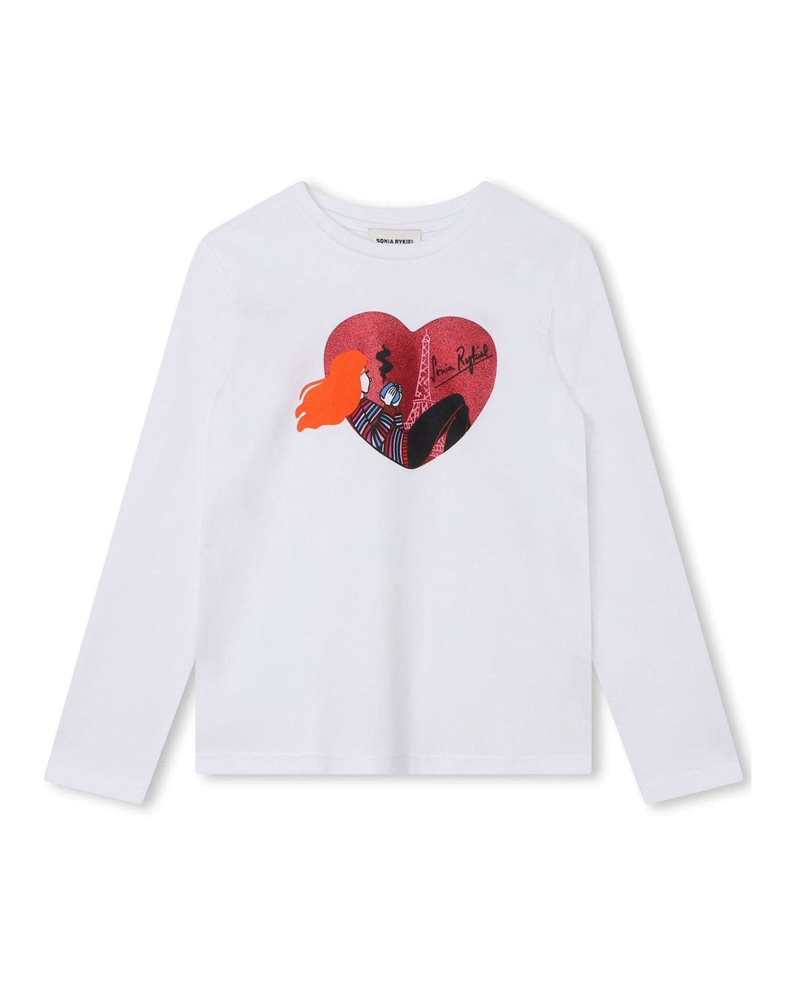 T-shirt à manches longues en coton - Blanc