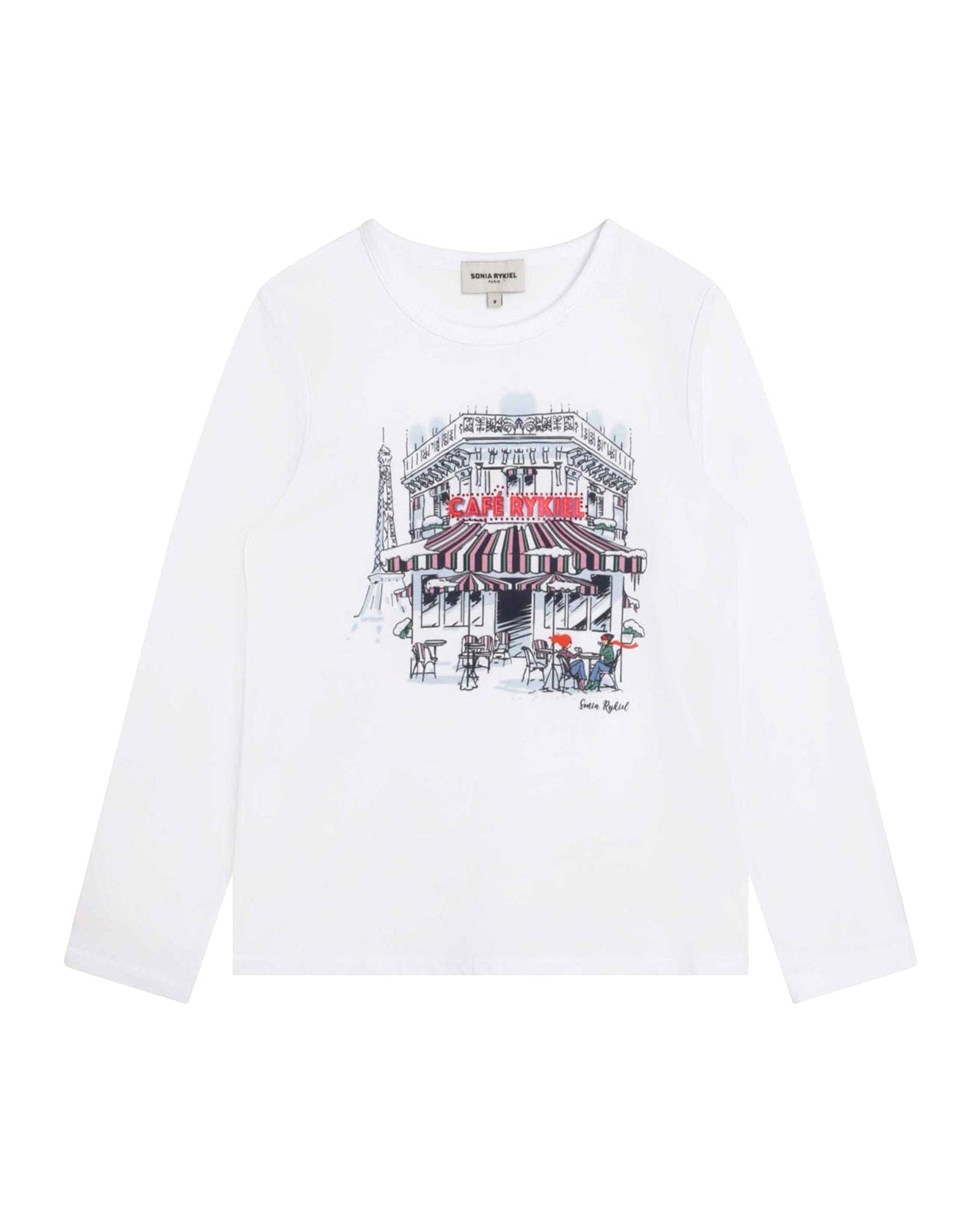 T-shirt à manches longues en coton - Blanc