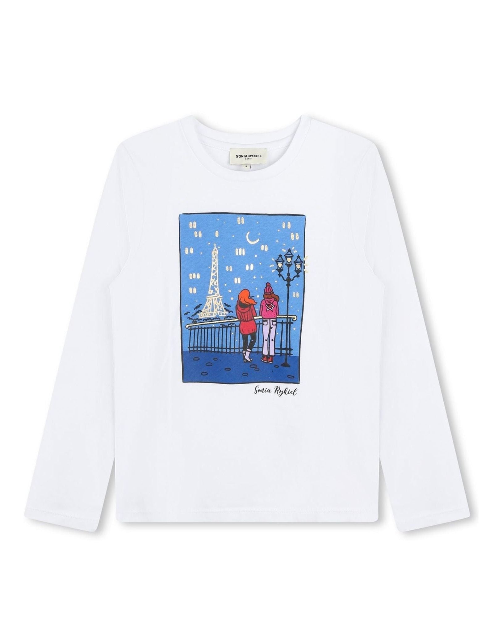 T-shirt à manches longues en coton - Blanc