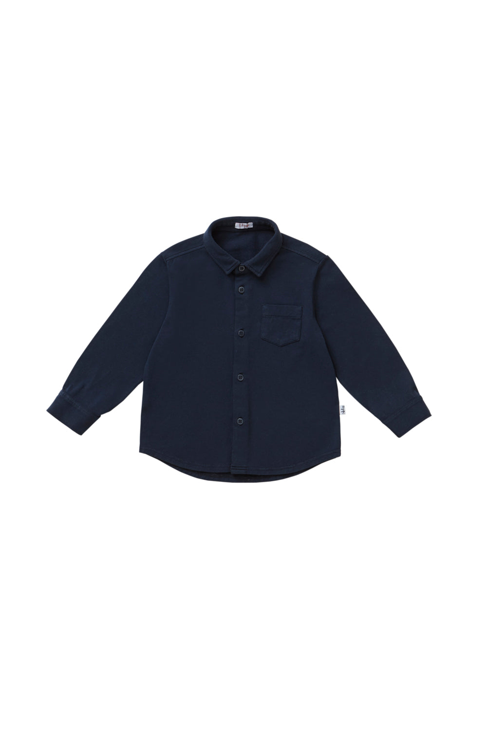 BRUSHED JERSEY SHIRT - NAVY BLUE