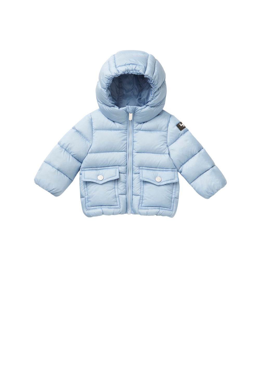 HOODED BOMBER JACKET - SKY BLUE