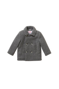 DOUBLE-BREASTED FLEECE JACKET - GREY