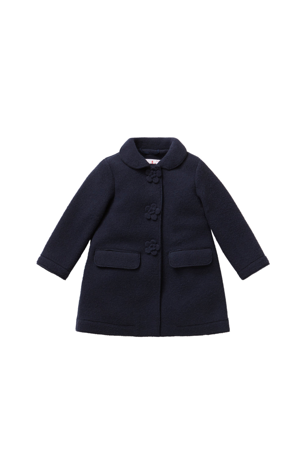 LONG COUTURE FLEECE OVERCOAT WITH FLOWERS