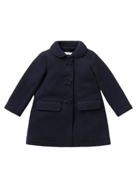 Long Couture Fleece Overcoat With Flowers