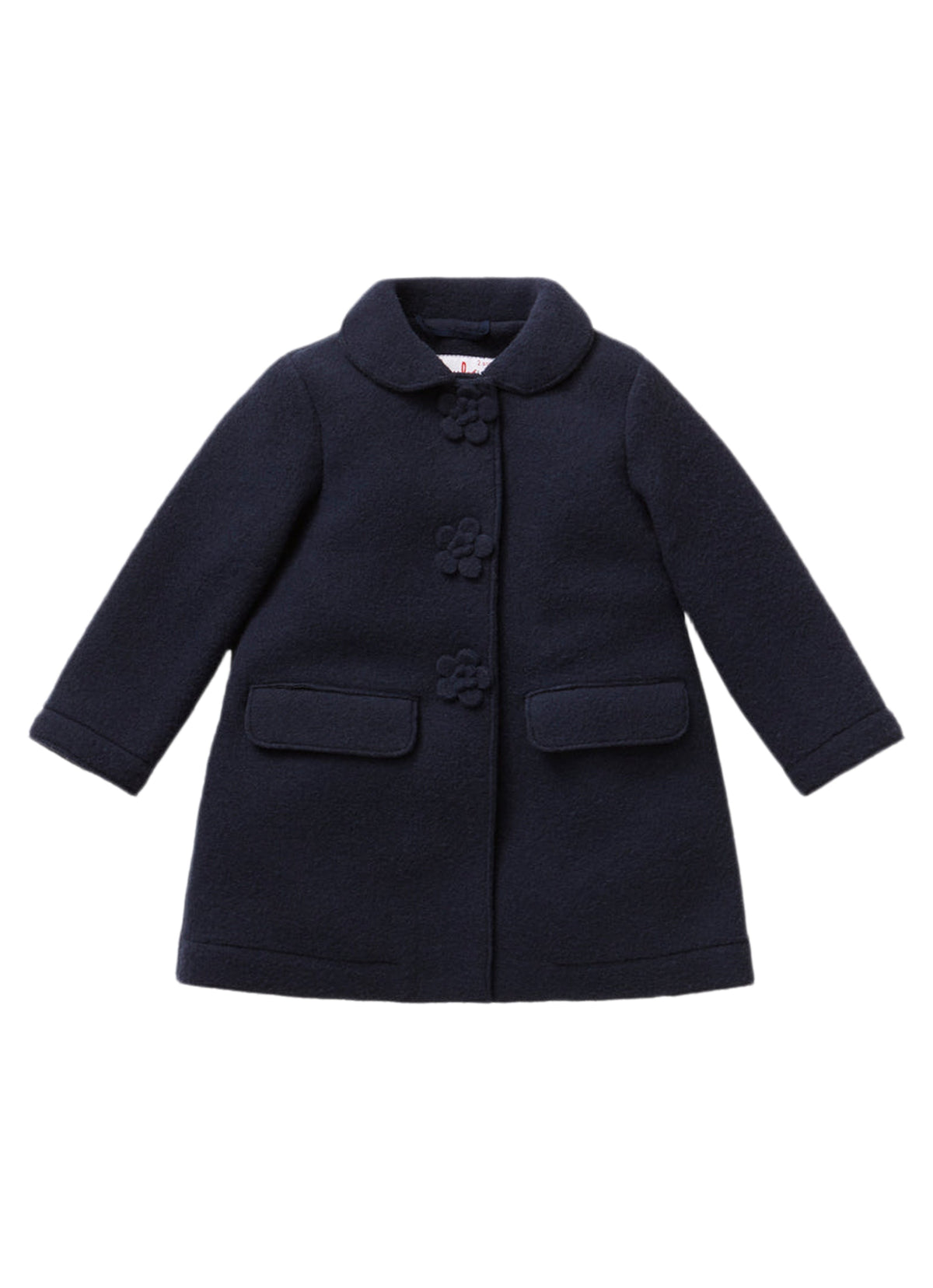 Long Couture Fleece Overcoat With Flowers