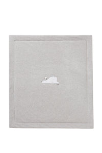 FLEECE BLANKET WITH BEARS - GREY