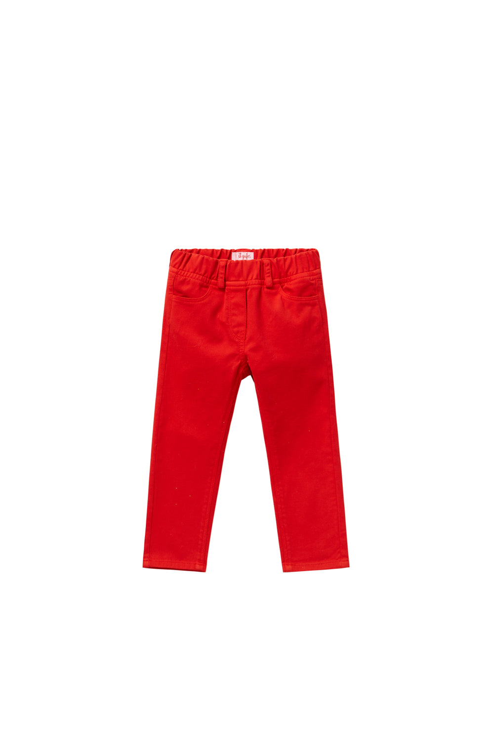 STRETCH COTTON TROUSERS - POPPY RED