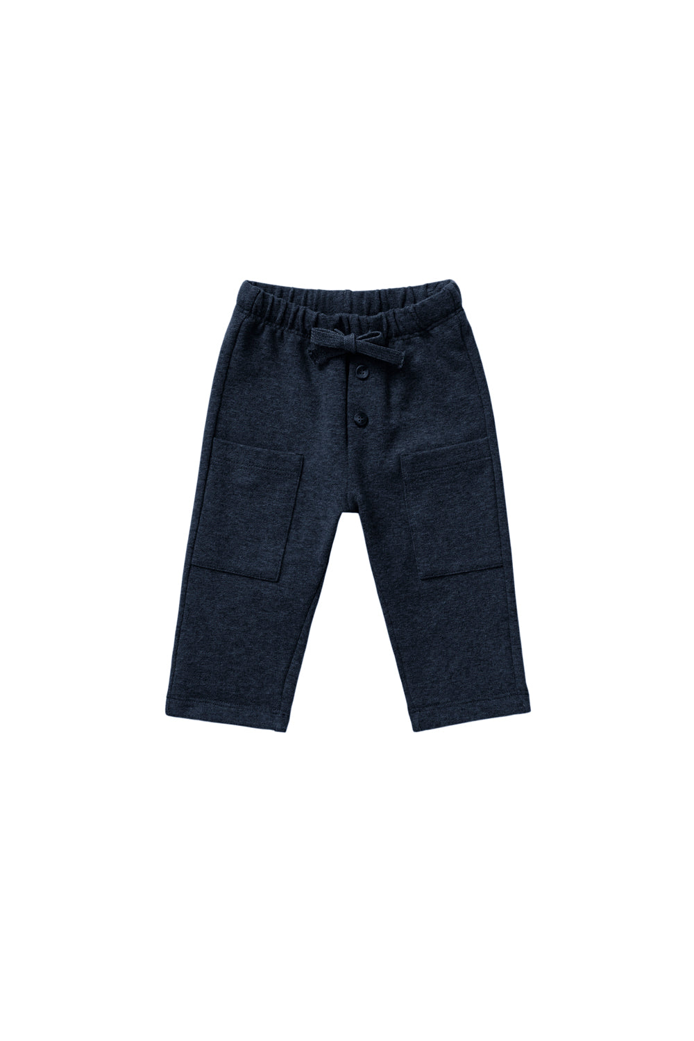 COTTON FLEECE SWEATPANTS - NAVY BLUE