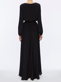 1qty NEW  / Robe cocktail Adèle e soie -  Black