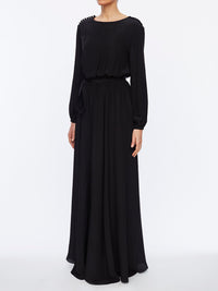 1qty NEW  / Robe cocktail Adèle e soie -  Black