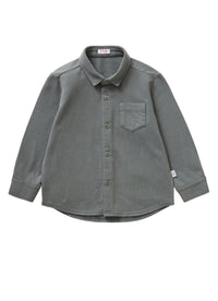 Grey jersey shirt with breast pocket