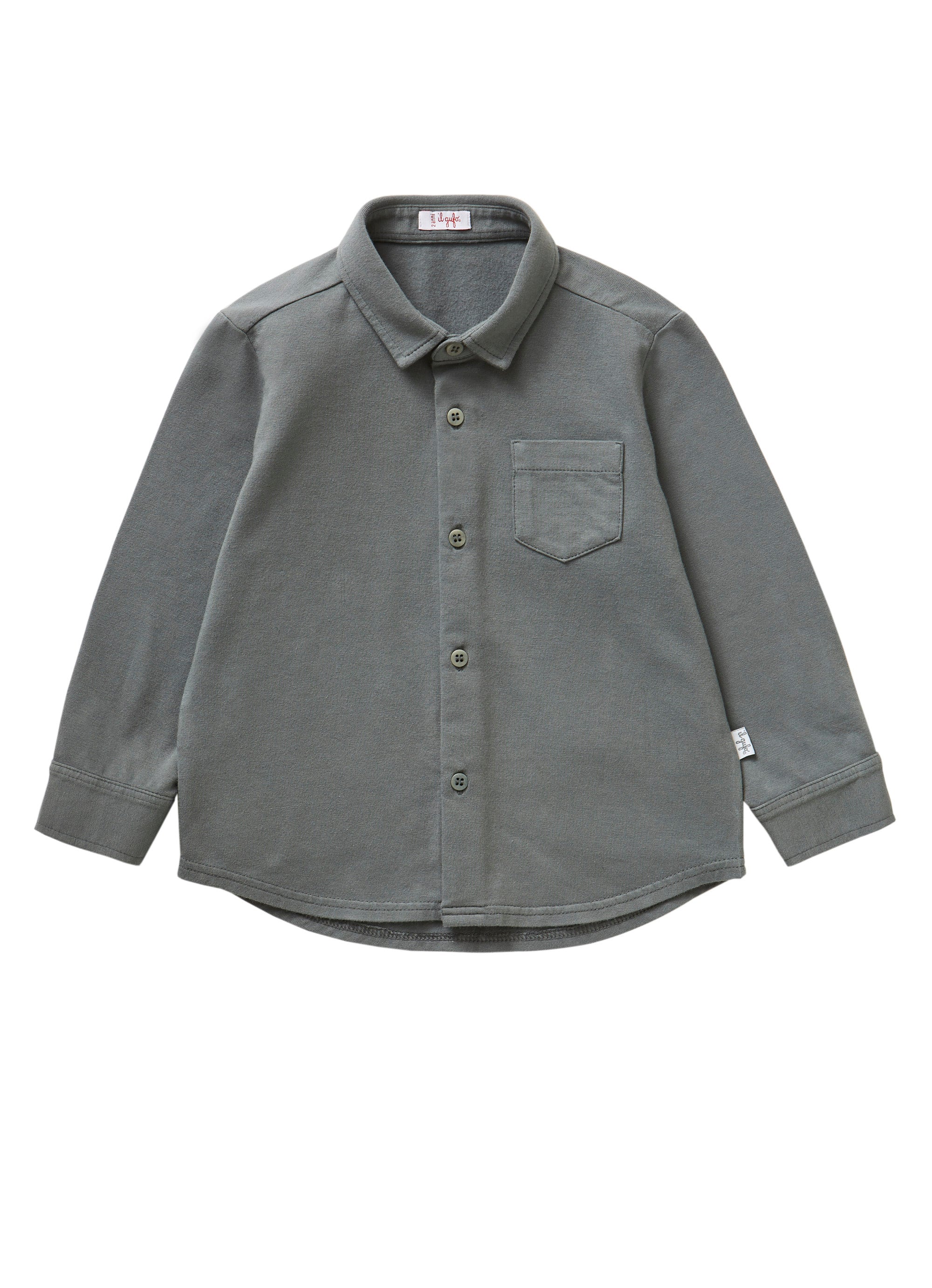Grey jersey shirt with breast pocket