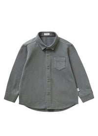 Grey Jersey Shirt With Breast Pocket