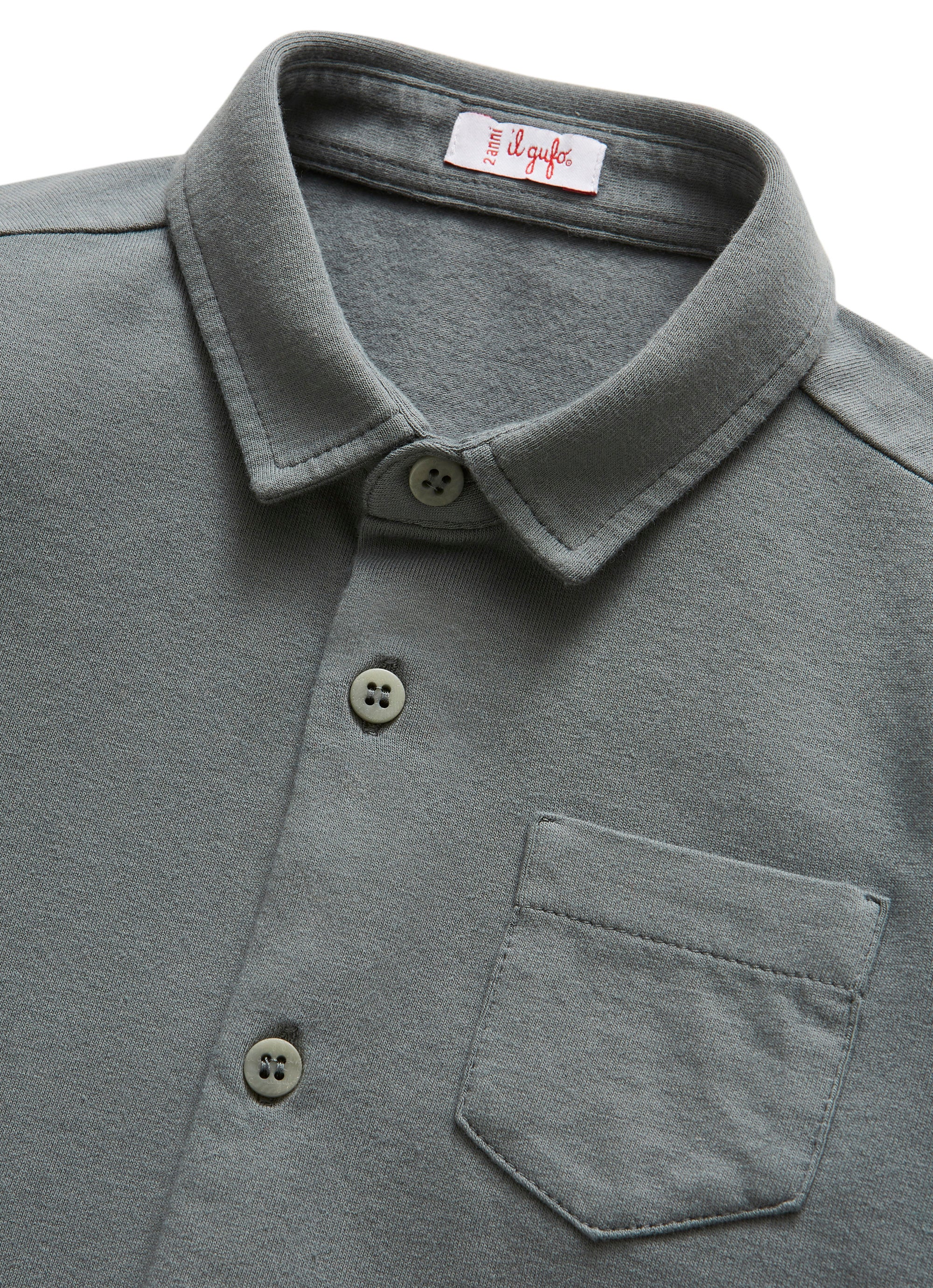 Grey jersey shirt with breast pocket