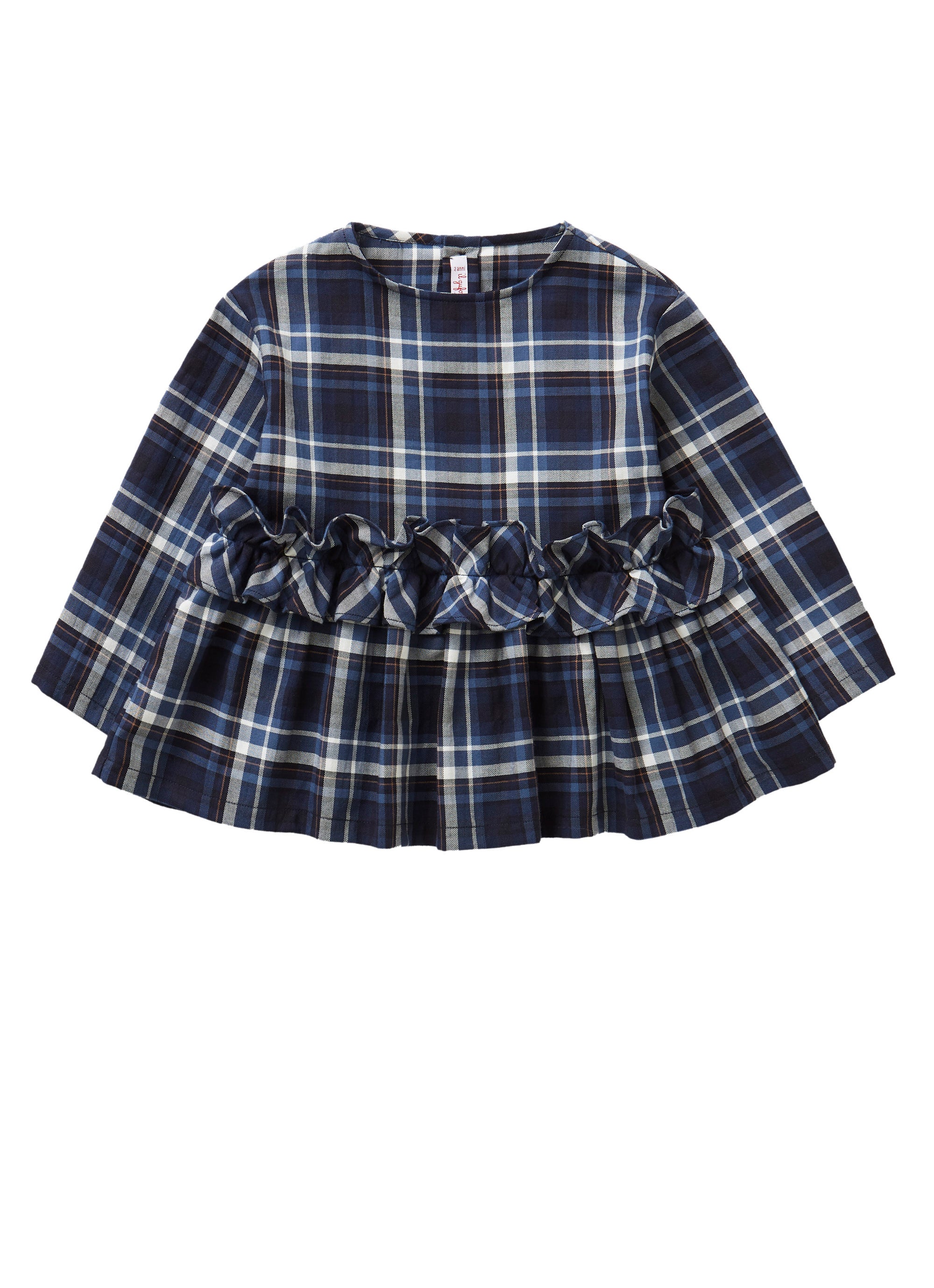 Flared blouse with ruffles