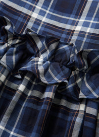 Flared blouse with ruffles