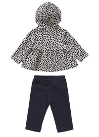 Cotton outfit with floral pattern - blue