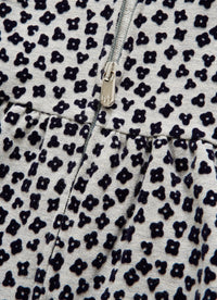 Cotton outfit with floral pattern - blue