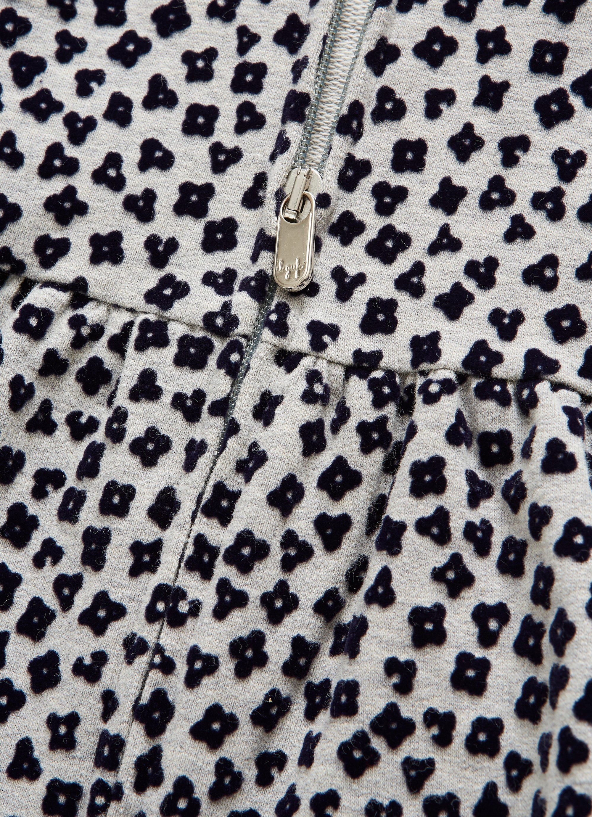 Cotton outfit with floral pattern - blue
