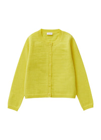 Mimosa Yellow Tricot Cardigan