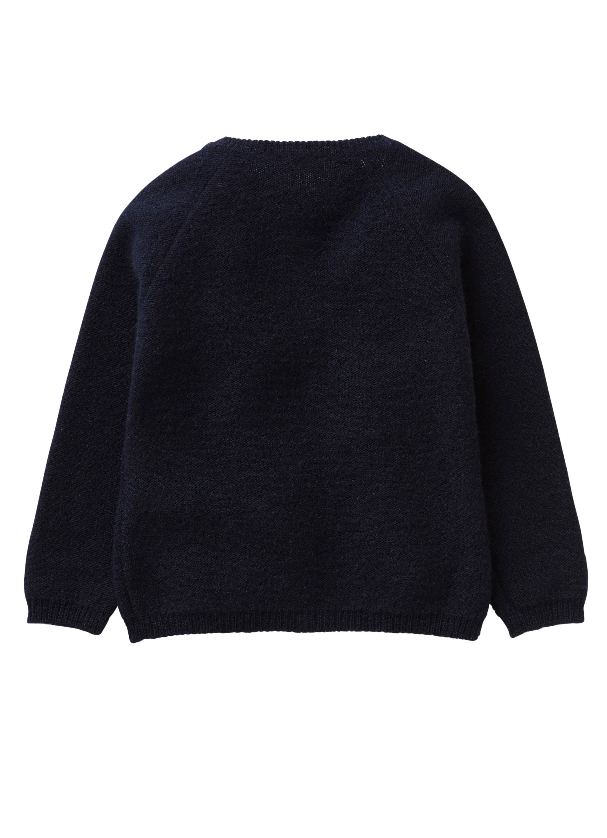 Tricot cardigan with pom poms
