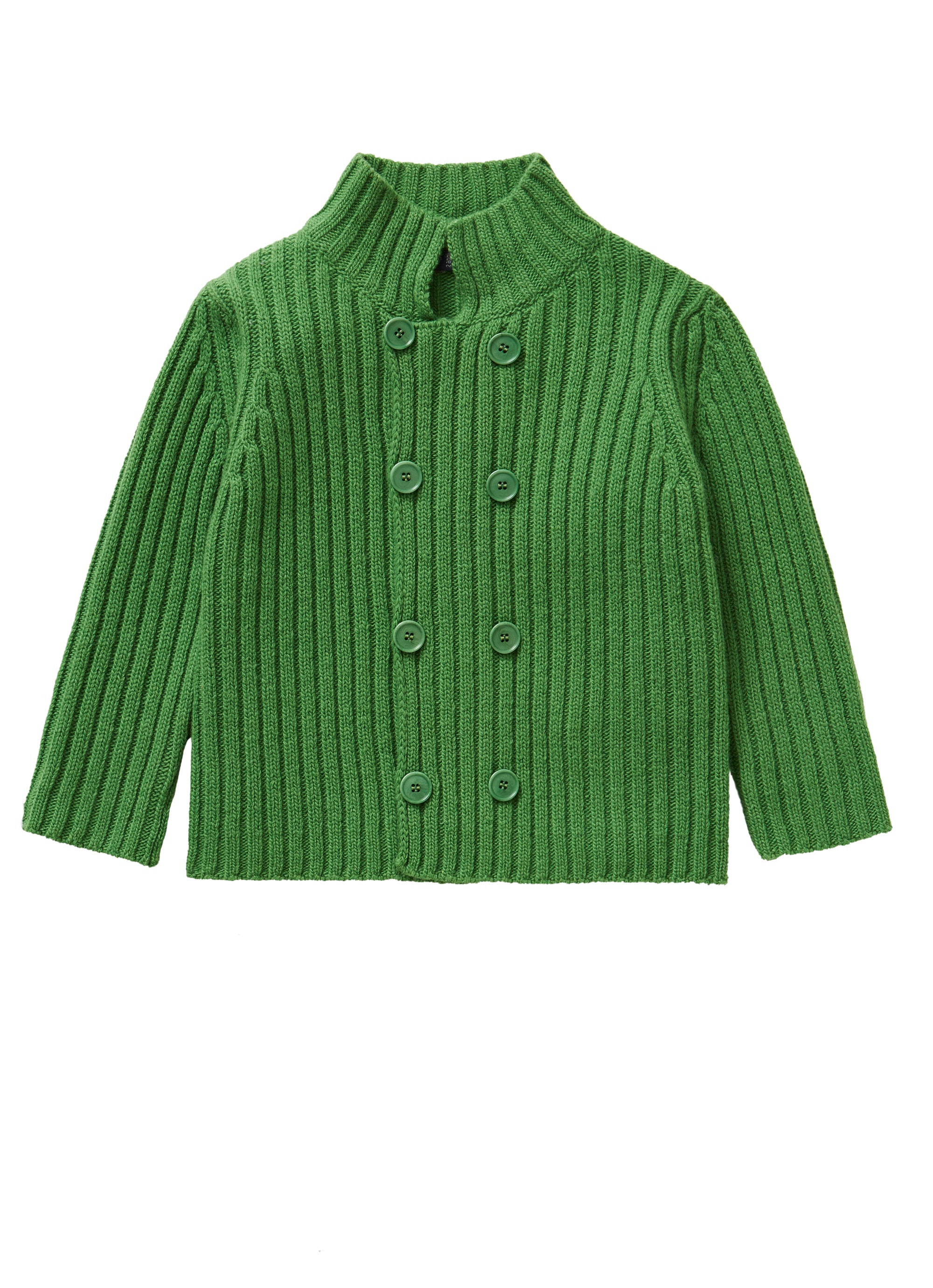 Tricot cardigan with double-breasted closure