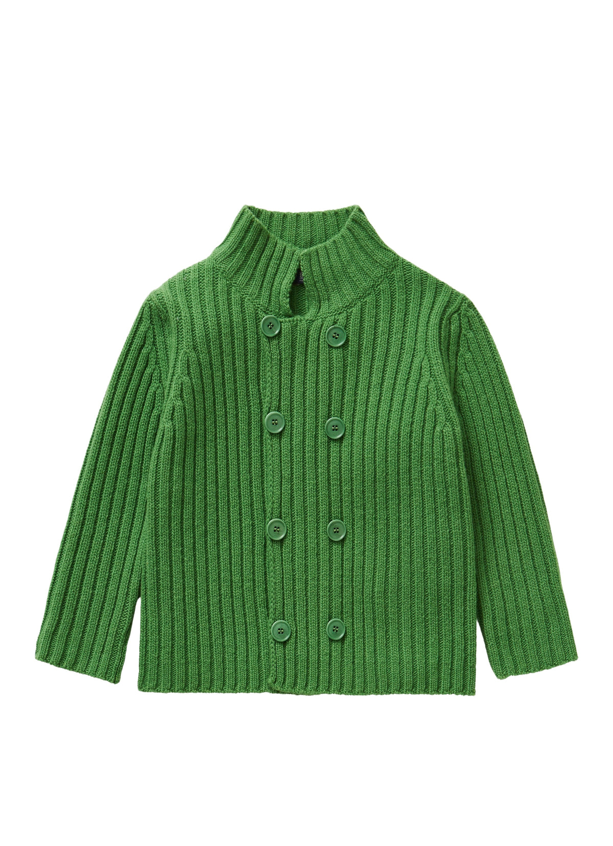 Tricot Cardigan With Double-Breasted Closure
