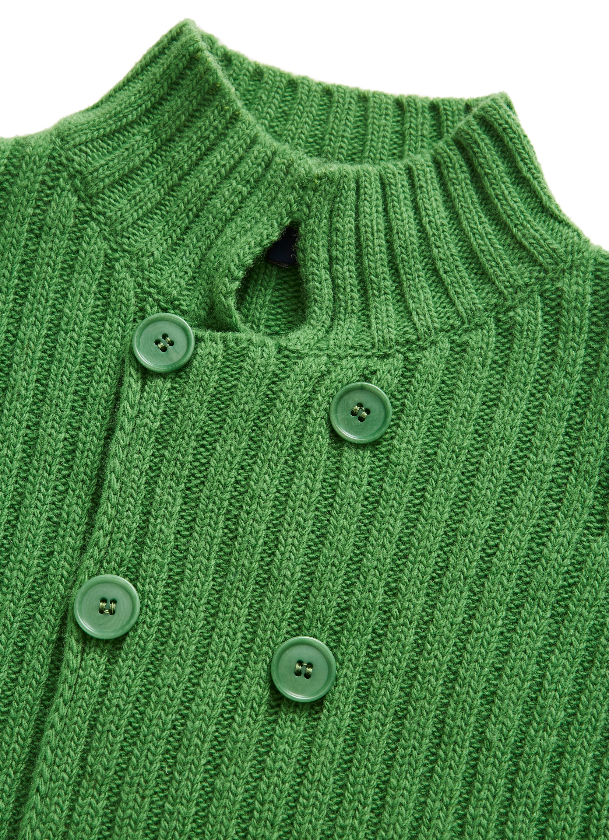 Tricot cardigan with double-breasted closure