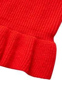 Tricot vest with ruffle