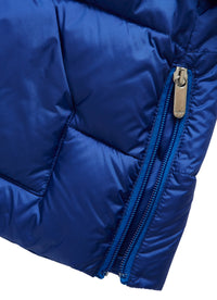 Down jacket with side vents