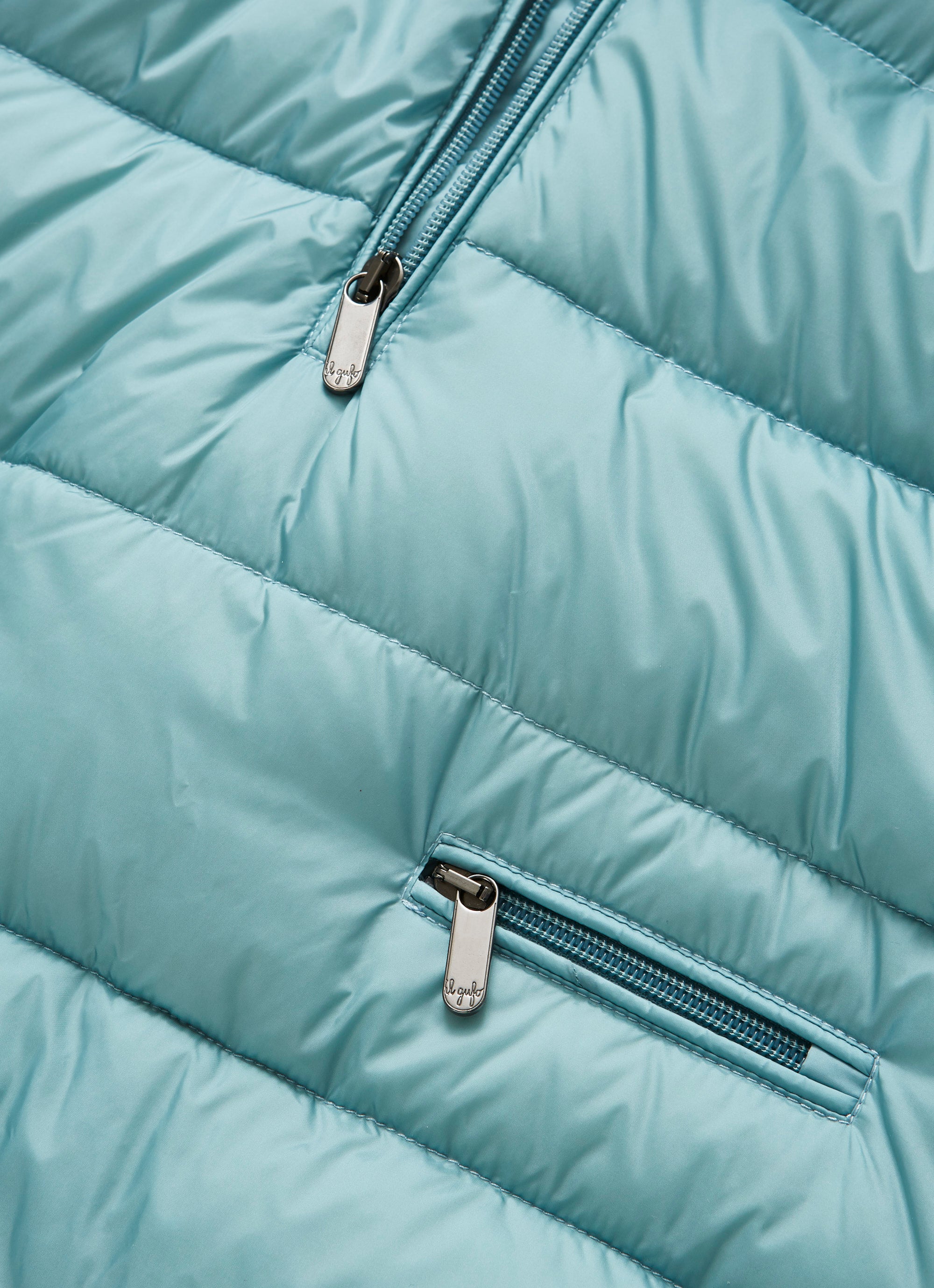 Dusty blue down jacket