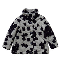 Jacket with blue flocked flowers