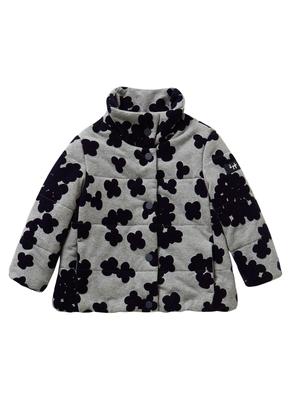 Jacket With Blue Flocked Flowers
