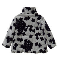 Jacket with blue flocked flowers